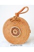 natural handmade sling bags rattan with wooden beads circle